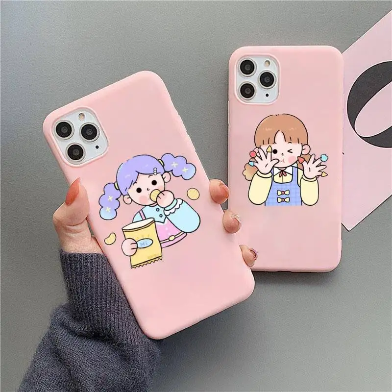 Cartoon flower snack girl Phone Case Candy Color for iPhone 6 6S 7 8 11 12 XS X SE 2020 XR mini pro Plus MAX mobile bags
Cartoon flower snack girl Phone Case Candy Color for iPhone 6 6S 7 8 11 12 XS X SE 2020 XR mini pro Plus MAX mobile bags