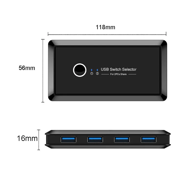 KVM Switch Box 2 Computers Sharing 4 USB Devices for Keyboard Scanner Projector @M23
KVM Switch Box 2 Computers Sharing 4 USB Devices for Keyboard Scanner Projector @M23