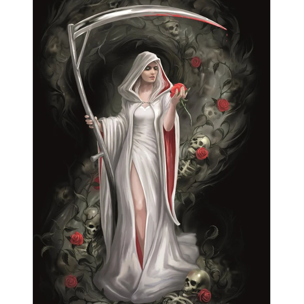5D Diy Diamond Painting Darkness Woman Grim Reaper Rhinestone Square/round Diamond Embroidery Mosaic Bead Home Decoration Gift
5D Diy Diamond Painting Darkness Woman Grim Reaper Rhinestone Square/round Diamond Embroidery Mosaic Bead Home Decoration Gift