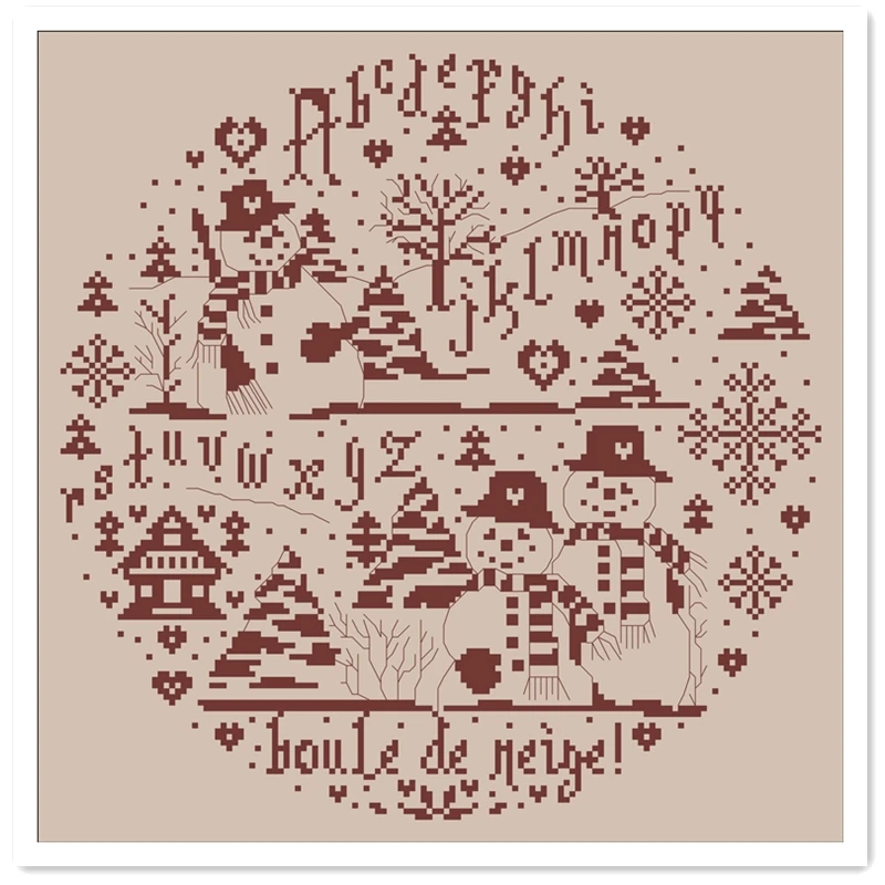 White Spirit cross stitch kit snowman winter cotton silk thread 18ct 14ct 11ct linen flaxen canvas embroidery DIY needlework
White Spirit cross stitch kit snowman winter cotton silk thread 18ct 14ct 11ct linen flaxen canvas embroidery DIY needlework