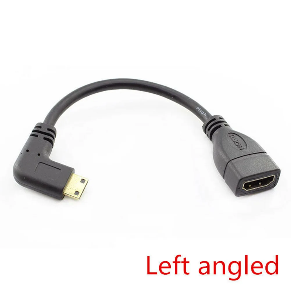 15cm 90 Degree Left Angle Mini HDMI Male To HDMI Female Adapter Cable Connector 1080P Version 1.4 High-speed Compliant
15cm 90 Degree Left Angle Mini HDMI Male To HDMI Female Adapter Cable Connector 1080P Version 1.4 High-speed Compliant