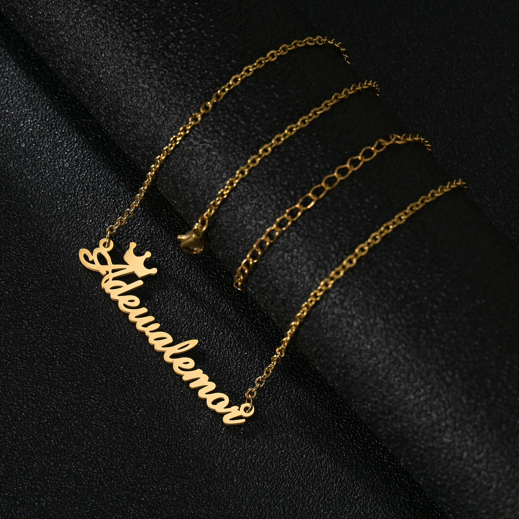 Acheerup Customized Name Stainless Steel Necklace Chain Pendant Crown Personalized Letters Nameplate Jewelry Choker Women Gift
Acheerup Customized Name Stainless Steel Necklace Chain Pendant Crown Personalized Letters Nameplate Jewelry Choker Women Gift