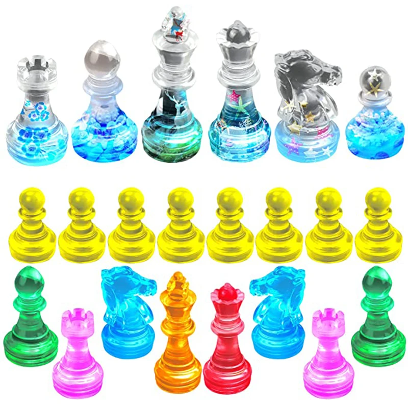 3D Chess Silicone Mold Resin International Chess Pieces Checkers UV Crystal Epoxy Resin Mould For Diy Handmade Tool
3D Chess Silicone Mold Resin International Chess Pieces Checkers UV Crystal Epoxy Resin Mould For Diy Handmade Tool
