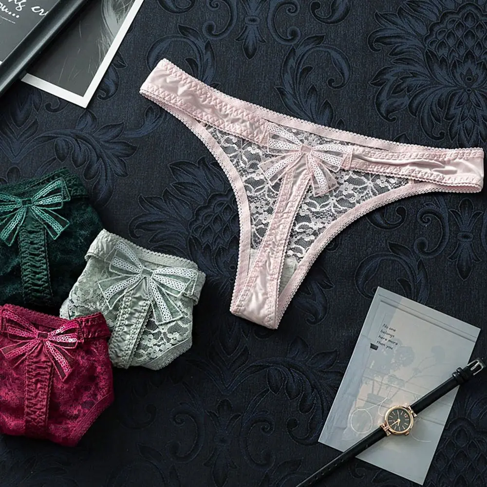 Elastic Breathable Bow Briefs Printed Solid Color Girl Cotton Crotch Lace G-string Sexy Panties Women Intimates
Elastic Breathable Bow Briefs Printed Solid Color Girl Cotton Crotch Lace G-string Sexy Panties Women Intimates