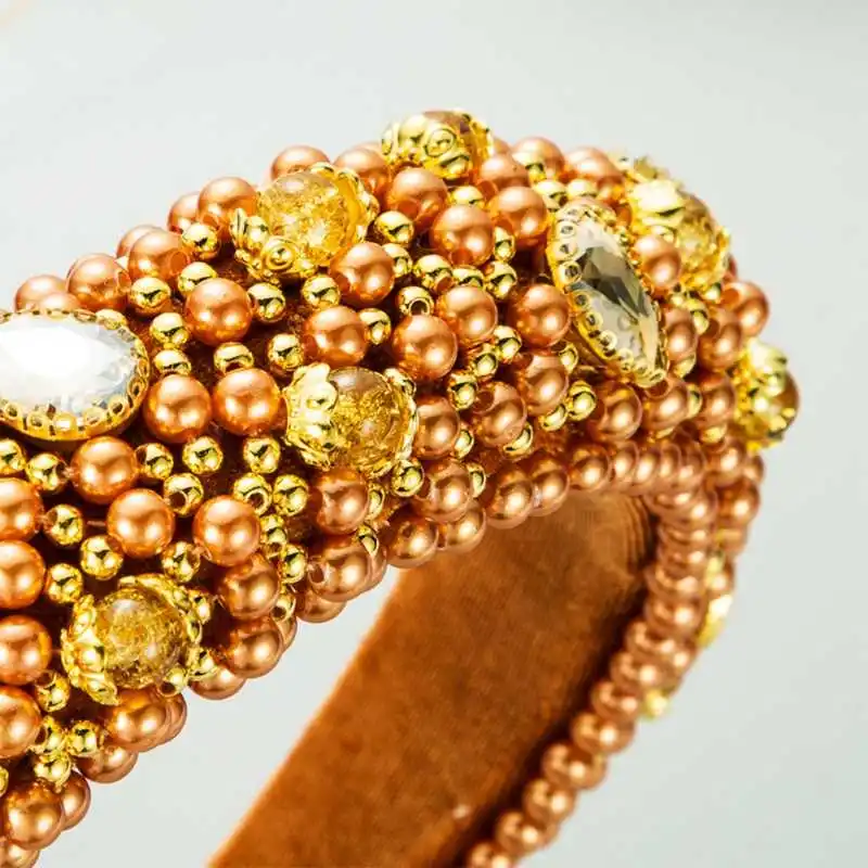sponges velvet sky starry pearl crystal jewelry hoop crown 649c hair