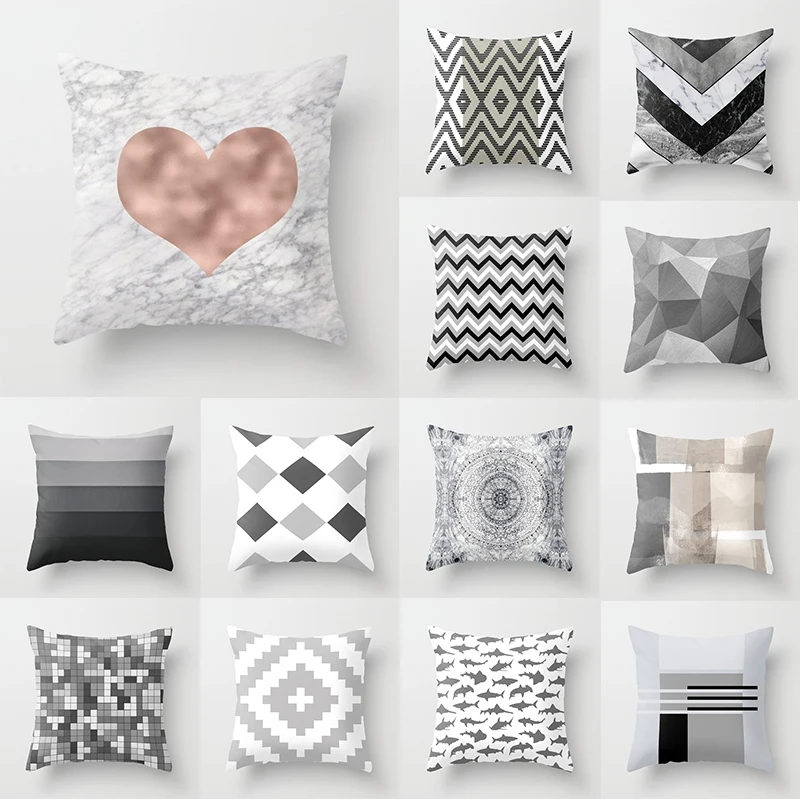 45*45cm Gray Striped Geometric Cushion Cover Print Polyester Pillowcase Simplicity Sofa Cushion Case Home Bedroom Sofa Decor New
45*45cm Gray Striped Geometric Cushion Cover Print Polyester Pillowcase Simplicity Sofa Cushion Case Home Bedroom Sofa Decor New
