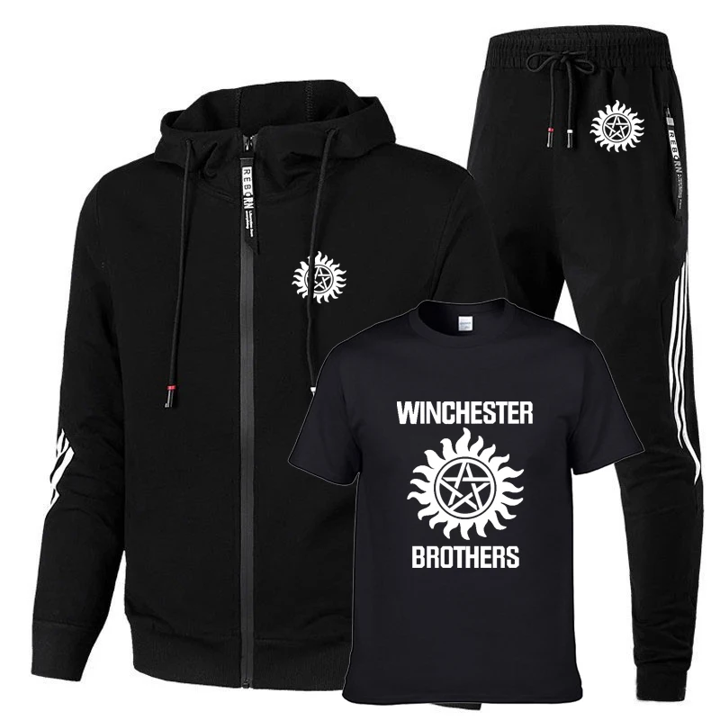 2021 Fashion Casual Zip Jacket Winchester Car Logo printing high quality cotton Men's jacket + sweater + pants three-piece suit
2021 Fashion Casual Zip Jacket Winchester Car Logo printing high quality cotton Men's jacket + sweater + pants three-piece suit