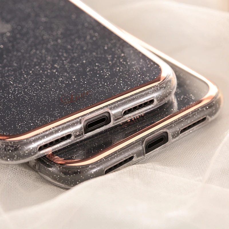 Блестящий прозрачный мягкий чехол для телефона iPhone 11 Pro Max Матовый Жесткий ПК
