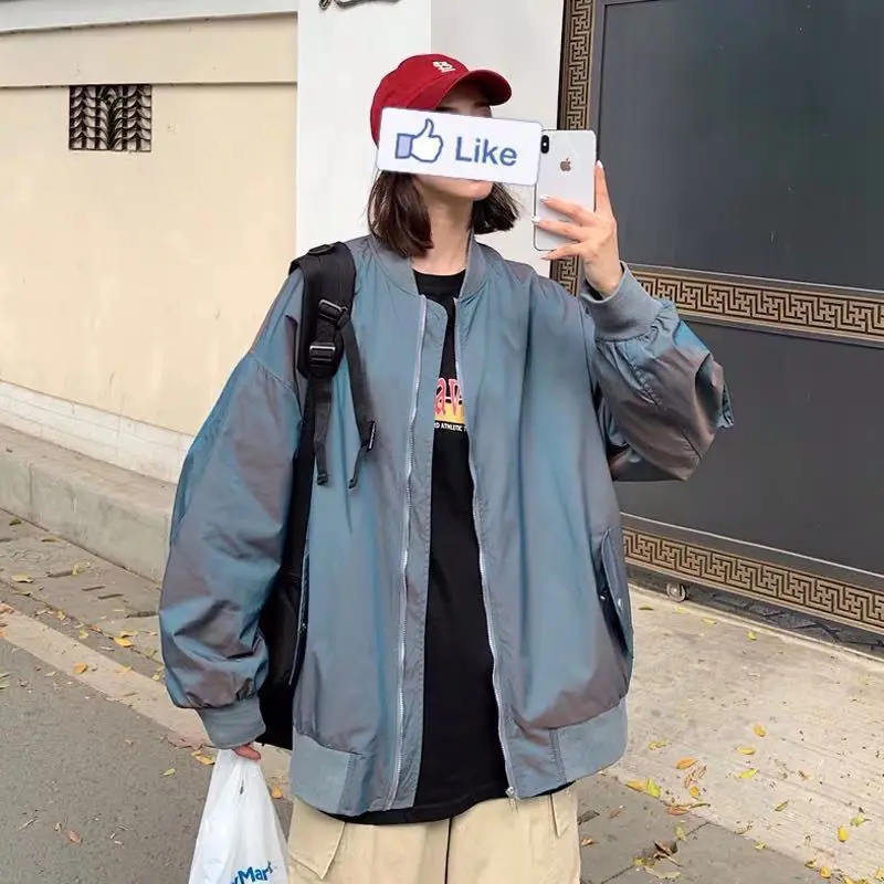 Женская куртка-бомбер на молнии, однотонная универсальная куртка-бомбер свободного покроя, модель S84 на весну и осень, 2020
Женская куртка-бомбер на молнии, однотонная универсальная куртка-бомбер свободного покроя, модель S84 на весну и осень, 2020