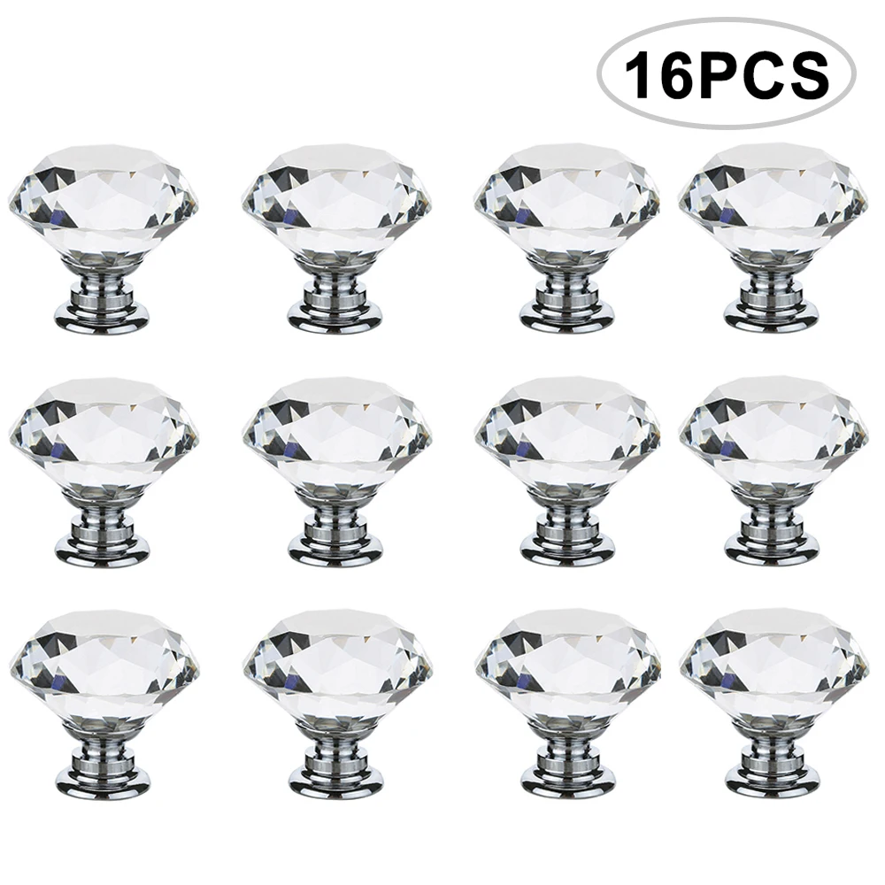 4/16Pcs/set 30mm Diamond Shape Design Crystal Glass Knobs Cupboard Drawer Pull Kitchen Cabinet Door Wardrobe Handles Hardware
4/16Pcs/set 30mm Diamond Shape Design Crystal Glass Knobs Cupboard Drawer Pull Kitchen Cabinet Door Wardrobe Handles Hardware