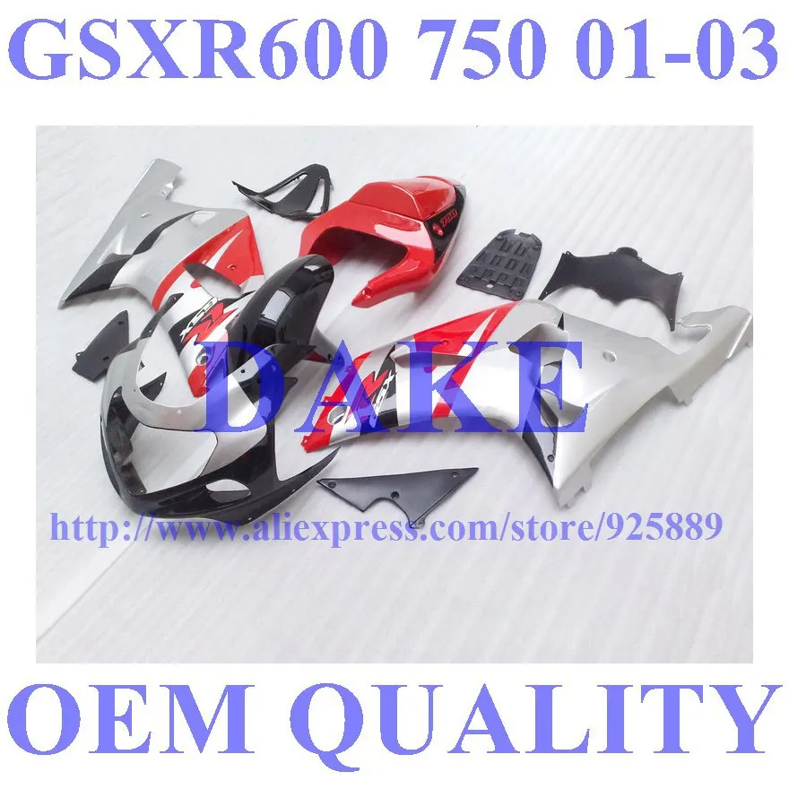 Injecion O.E.M Fairing for SUZUKI 2001 2003 GSXR600 750 01 02 03 GSXR600 GSXR750 K1 01 02 03 GSXR 600 750 silver Red Black Fairi
Injecion O.E.M Fairing for SUZUKI 2001 2003 GSXR600 750 01 02 03 GSXR600 GSXR750 K1 01 02 03 GSXR 600 750 silver Red Black Fairi