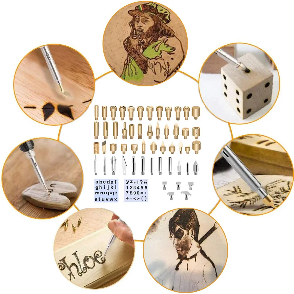 55PCS Wood Burning Kit Professional Solder Iron Tips Set Wood Burning Embossingtool Wood Carving Tools For Woodworking And Craft
55PCS Wood Burning Kit Professional Solder Iron Tips Set Wood Burning Embossingtool Wood Carving Tools For Woodworking And Craft