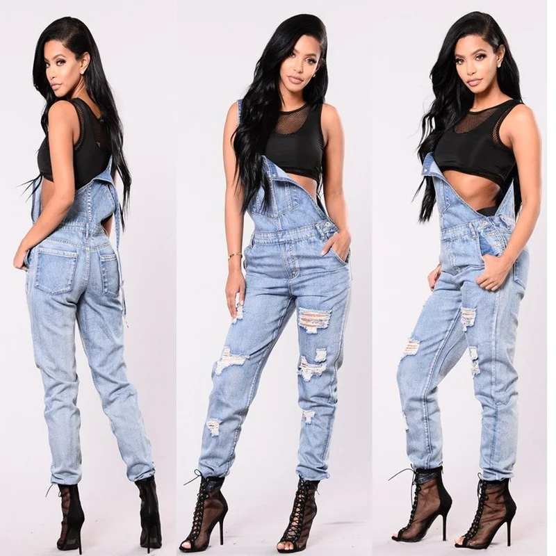 Lugentolo Jean Overalls Women Summer Fashion Plus Size Slim Ripped Elastic One-piece Denim Suspender Pants
Lugentolo Jean Overalls Women Summer Fashion Plus Size Slim Ripped Elastic One-piece Denim Suspender Pants