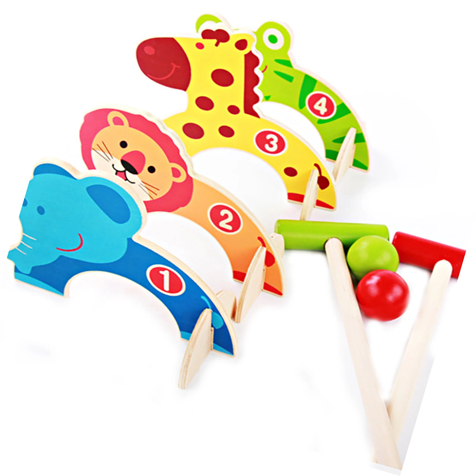 Wooden Animal Croquet Game Sturdy Colorful Cute Animal Baseball Game Gateball Educational Non-Toxic Kids Toys Kit Children
Wooden Animal Croquet Game Sturdy Colorful Cute Animal Baseball Game Gateball Educational Non-Toxic Kids Toys Kit Children