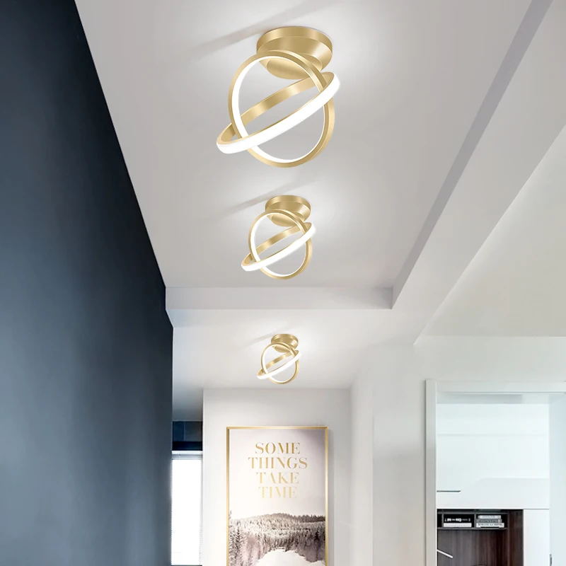 Simple Modern led ceiling lights for corridor balcony aisle lamp bedroom Golden Creative lamparas de techo 110-260V ceiling lamp 
Simple Modern led ceiling lights for corridor balcony aisle lamp bedroom Golden Creative lamparas de techo 110-260V ceiling lamp