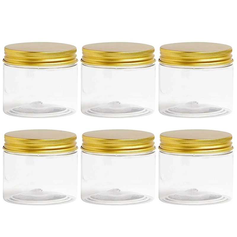 6Pcs Plastic Jar with Lid, Transparent Jar with Lid, Plastic Mason Jar, Cosmetic Storage Container, Slime Storage Jar
6Pcs Plastic Jar with Lid, Transparent Jar with Lid, Plastic Mason Jar, Cosmetic Storage Container, Slime Storage Jar