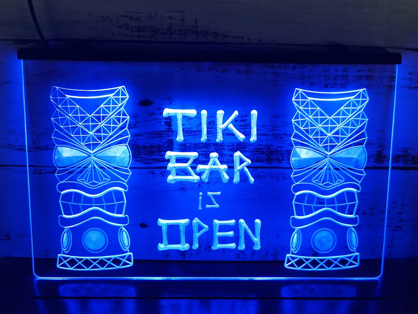 I573 Tiki Bar открытая маска Дисплей Nr светодиодная неоновая световая вывеска | Дом и