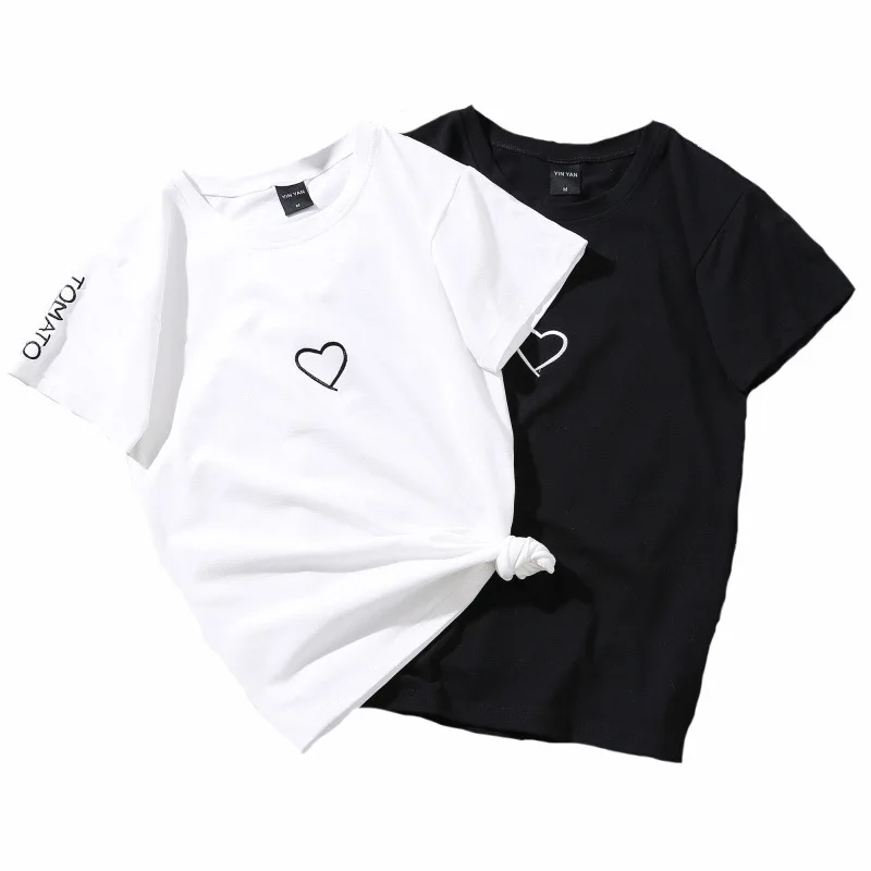 2020 пары футболка "Влюбленные" для женщин повседневные белые топы футболки