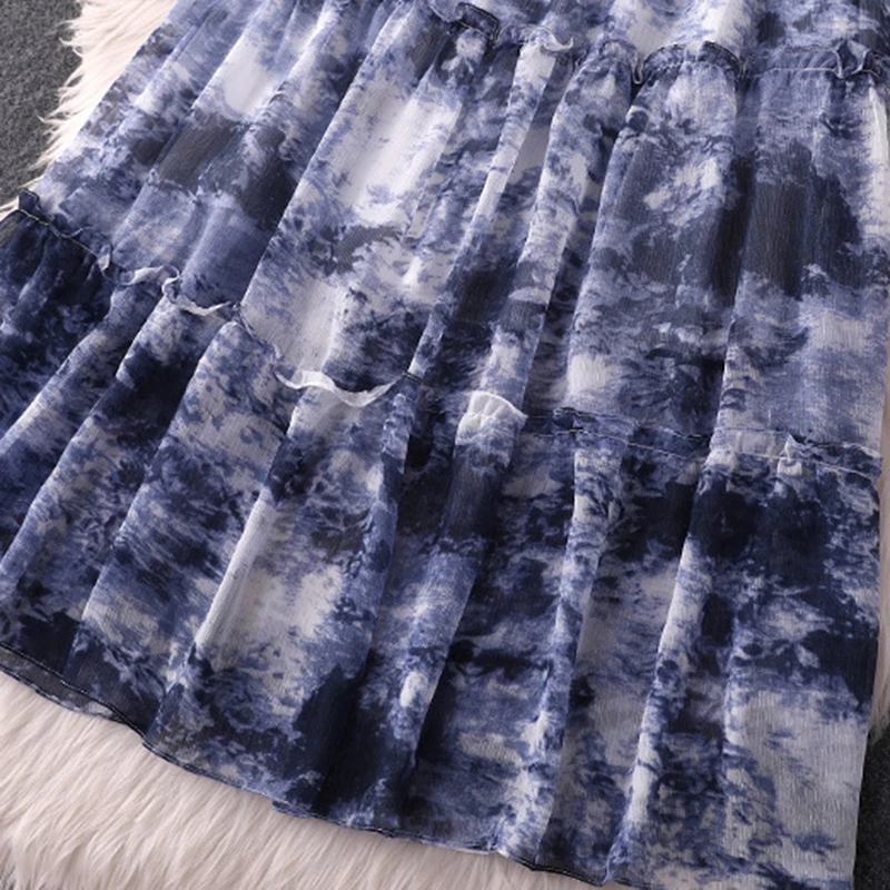 VERDEJULIAY French Style Vintage A-Line Dresses Women 2020 Early Spring Elegant Slash Neck Elastic Chest Blue Print Midi Dress 
VERDEJULIAY French Style Vintage A-Line Dresses Women 2020 Early Spring Elegant Slash Neck Elastic Chest Blue Print Midi Dress