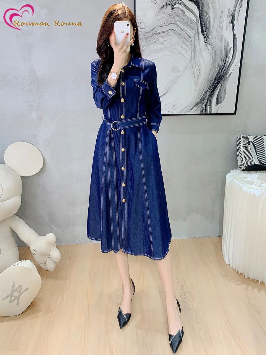 Quality women's Tencel denim shirt skirt long sleeve 2021 autumn new style dress
Quality women's Tencel denim shirt skirt long sleeve 2021 autumn new style dress