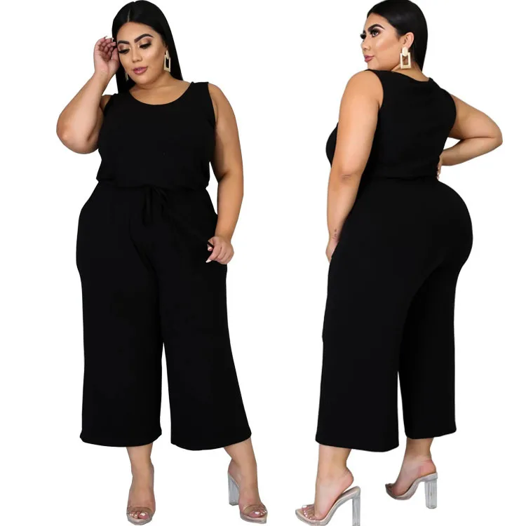 2021European and American plus size women's clothes hot sexy solid color sleeveless vest type lace-up loose jumpsuit
2021European and American plus size women's clothes hot sexy solid color sleeveless vest type lace-up loose jumpsuit