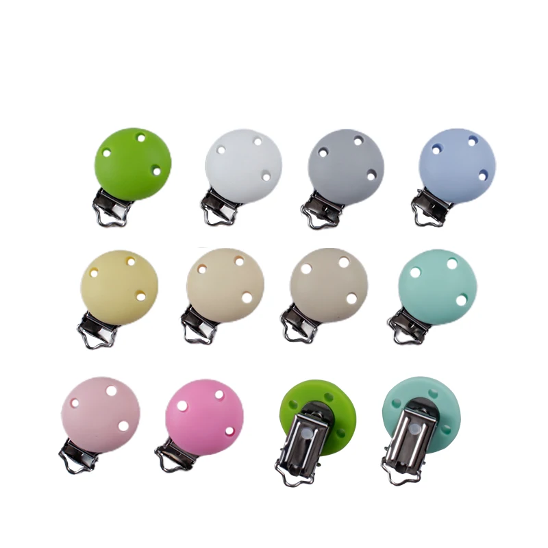 2Pcs/Lot 10 Colors Round Shaped Pacifier Clip Silicone Bead Baby Teether Teething Accessories Clip Nipple Toy DIY Bead Tool
2Pcs/Lot 10 Colors Round Shaped Pacifier Clip Silicone Bead Baby Teether Teething Accessories Clip Nipple Toy DIY Bead Tool