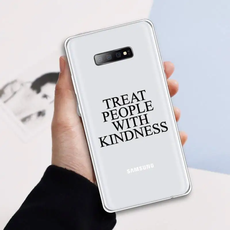 Treat people with kindness letter Phone Case Transparent For Samsung Galaxy A 71 21s S note 8 9 10 plus 20 ultra
Treat people with kindness letter Phone Case Transparent For Samsung Galaxy A 71 21s S note 8 9 10 plus 20 ultra