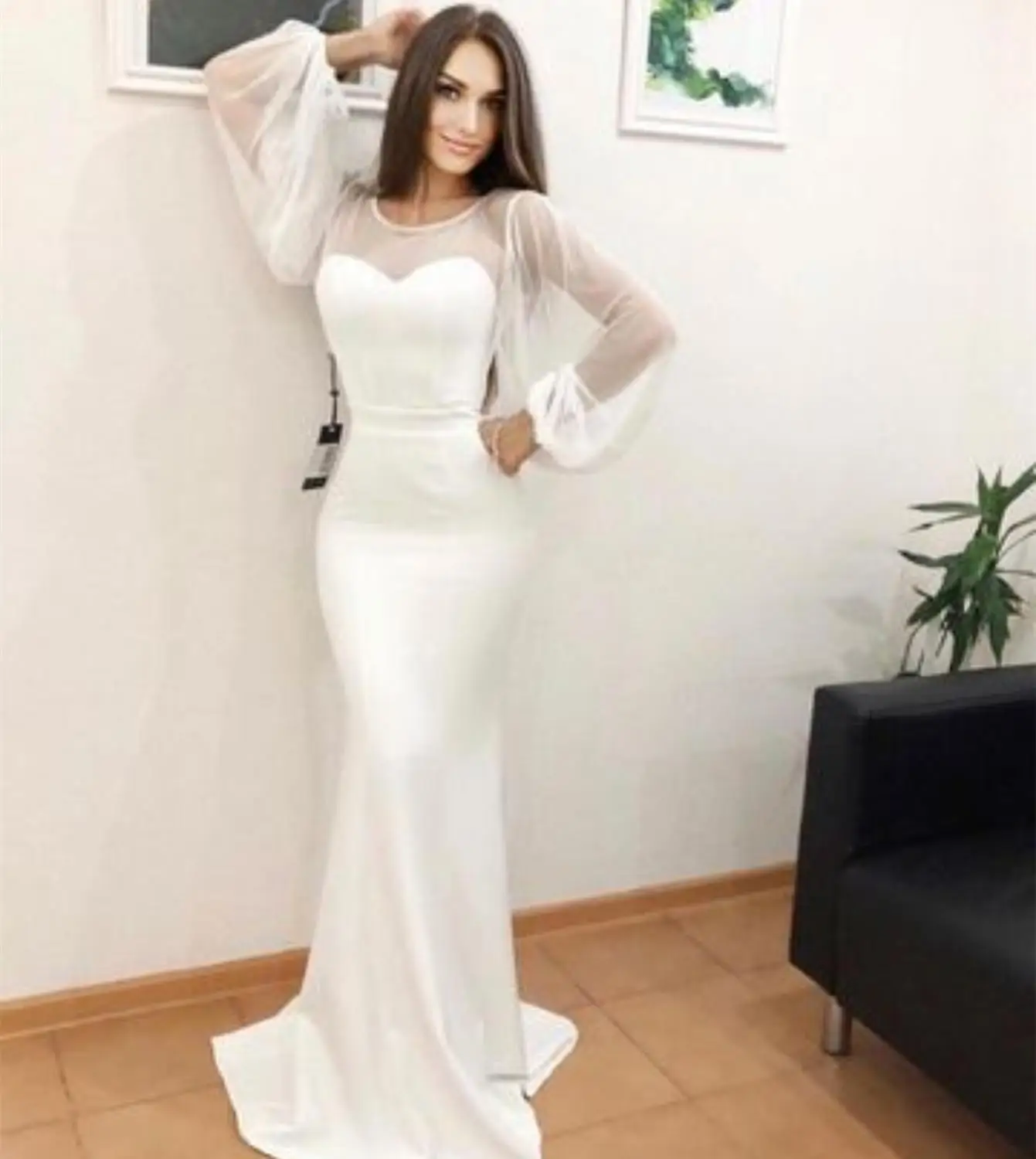 Long Sleeve Wedding Dress Mermaid Simple Design Sweetheart Sexy Simple 2021 Beach Bridal Gowns Charming O-Neck Court Train
Long Sleeve Wedding Dress Mermaid Simple Design Sweetheart Sexy Simple 2021 Beach Bridal Gowns Charming O-Neck Court Train