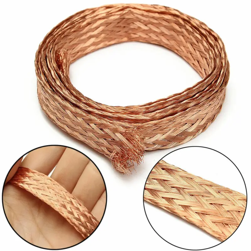 Tinned Copper Braided Sleeve Strap Connecting Wire 1/5/10m/3.3 Ft 6/15mmConductive Tape Desoldering Braid Welding Solder
Tinned Copper Braided Sleeve Strap Connecting Wire 1/5/10m/3.3 Ft 6/15mmConductive Tape Desoldering Braid Welding Solder