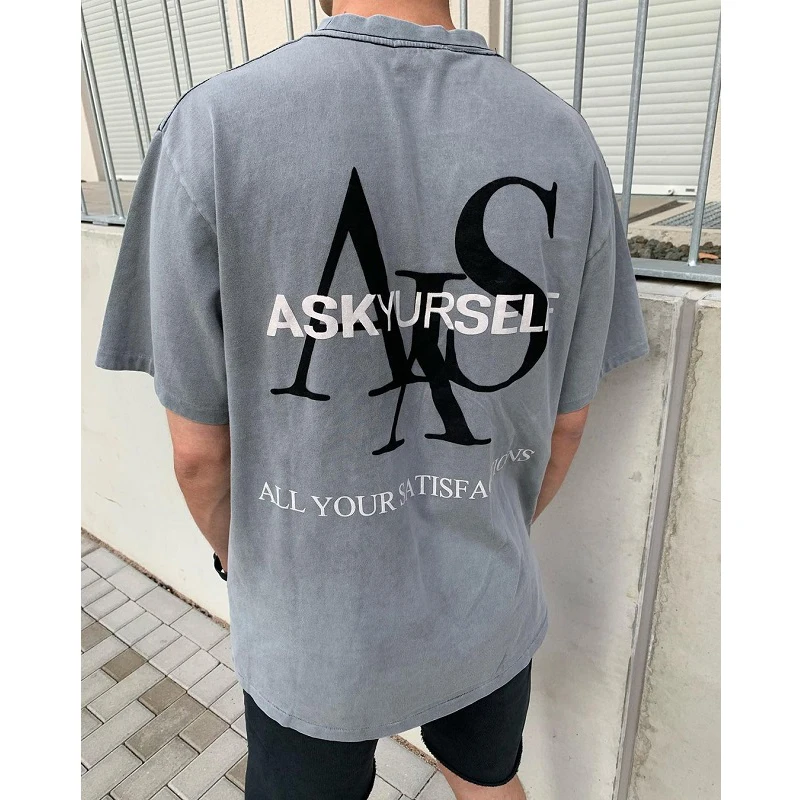 Foaming Printing Askyurself Box Logo T-Shirts Men Women 1:1 Best Quality Washed Cement Grey Ays T Shirt 
Foaming Printing Askyurself Box Logo T-Shirts Men Women 1:1 Best Quality Washed Cement Grey Ays T Shirt
