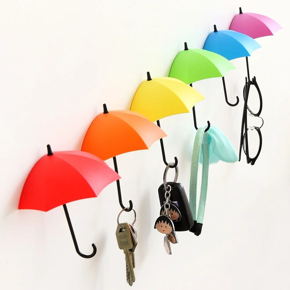 Umbrella Shape Adhesive Sticker Wall Hook Creative Hanger Cute Bag Key Holder Bathroom Kitchen Home Decoration 
Umbrella Shape Adhesive Sticker Wall Hook Creative Hanger Cute Bag Key Holder Bathroom Kitchen Home Decoration