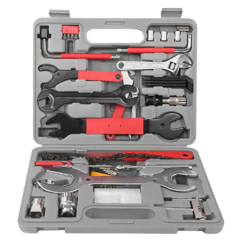 Bicycle Repair Toolbox Set Super Equipment Toolbox Repair Tool Rust Proof with 21 Kinds Tool for Cycling for Maintain
Bicycle Repair Toolbox Set Super Equipment Toolbox Repair Tool Rust Proof with 21 Kinds Tool for Cycling for Maintain