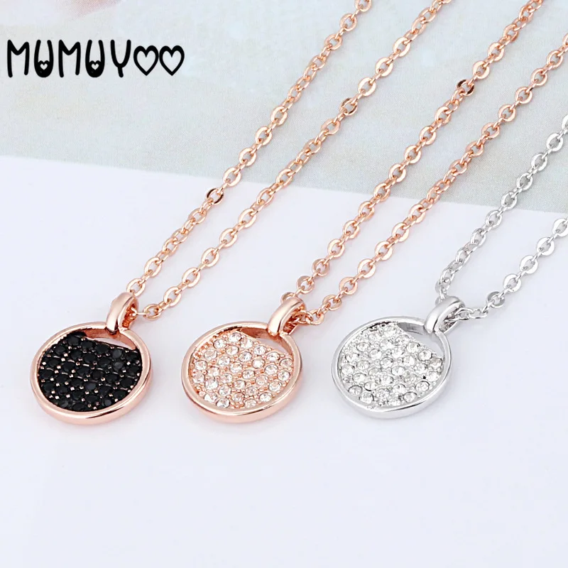SWA High Quality Fashion Jewelry Charm Crystal Round Small Racket Necklace Female Elegant All-match Clavicle Chain For Women
SWA High Quality Fashion Jewelry Charm Crystal Round Small Racket Necklace Female Elegant All-match Clavicle Chain For Women
