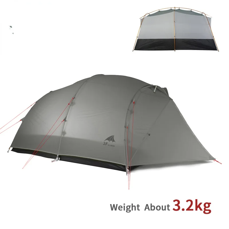 3F UL GEAR QingKong 4-местная Сверхлегкая палатка 15D/210T большое пространство 3/4 сезон
