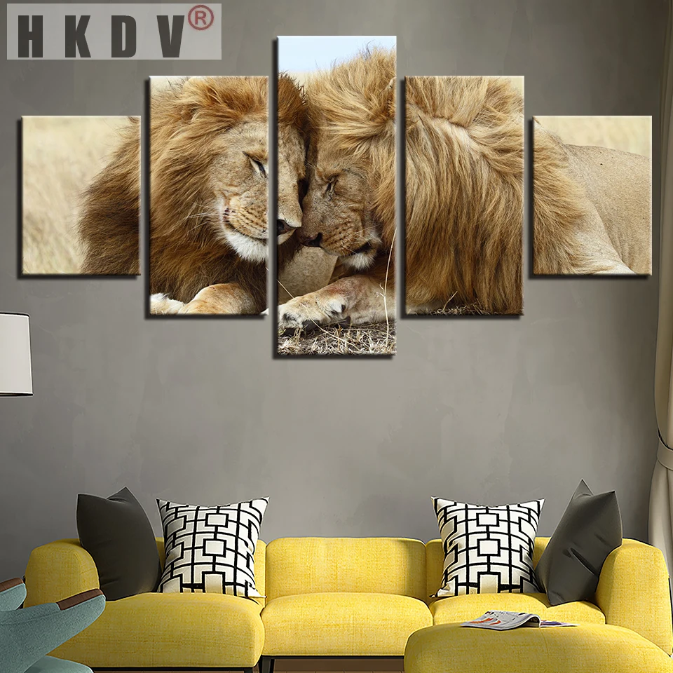 HKDV 5 Panels Abstract Canvas Paintings Posters Prints Animal Two Lions Sofa Photo Wall Art Pictures For Home Decor Living Room
HKDV 5 Panels Abstract Canvas Paintings Posters Prints Animal Two Lions Sofa Photo Wall Art Pictures For Home Decor Living Room