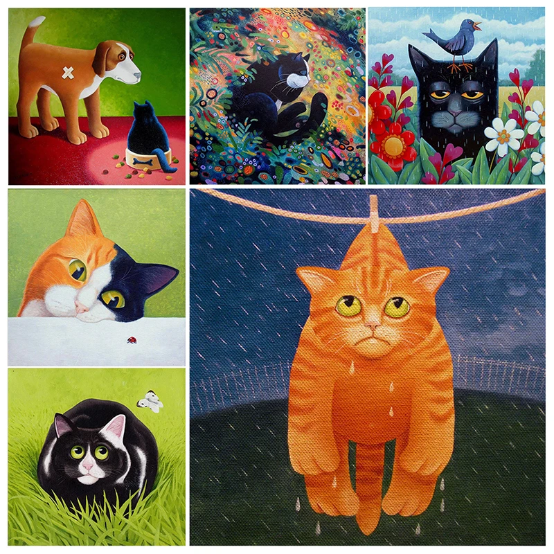 SHAYI DIY 5D Diamond Painting Cartoon Cat Mosaic Embroidery Cross Stitch Full Square/Round Drill Animal Home Decor Picture
SHAYI DIY 5D Diamond Painting Cartoon Cat Mosaic Embroidery Cross Stitch Full Square/Round Drill Animal Home Decor Picture