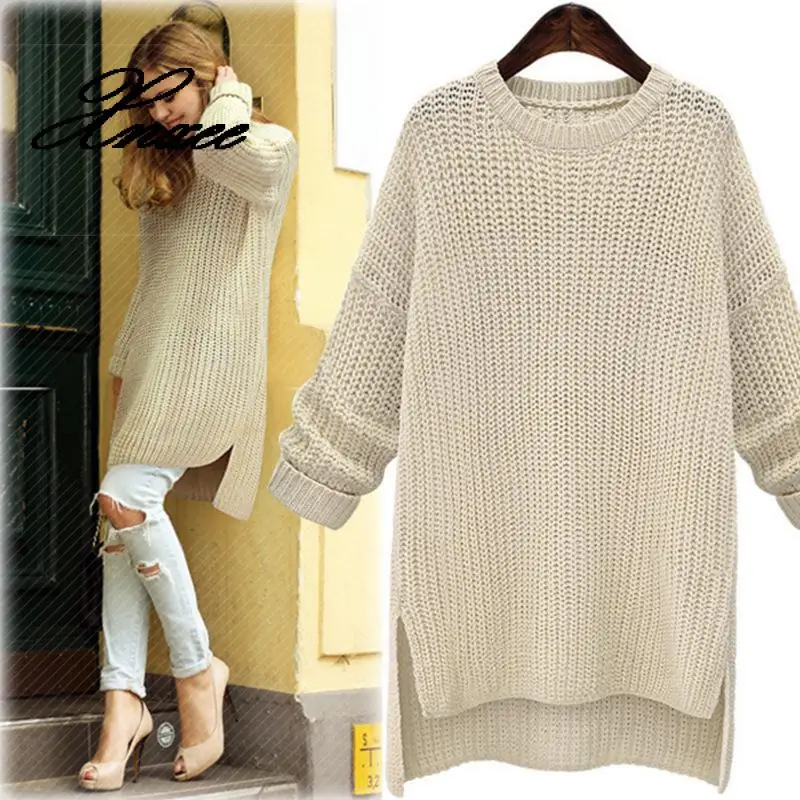 Xnxee Winter Long Thick Sweaters for Women New Irregular O-Neck Cute Solid Knitted Pullovers Girls Lady Casual Split Sweater
Xnxee Winter Long Thick Sweaters for Women New Irregular O-Neck Cute Solid Knitted Pullovers Girls Lady Casual Split Sweater