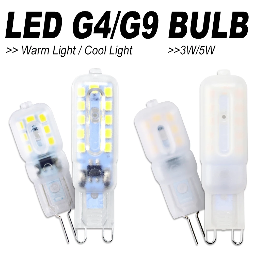 

Mini Bulb G9 LED Lamp 5W Bulb 3W Corn Bulb G4 LED Light Dimmable Ampoule g9 LED Lampara 220V Candle Light Replace Halogen Lamp
