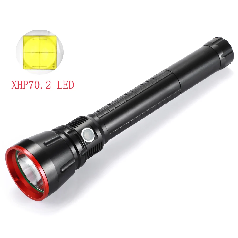Новейший светодиодный фонарь с люменами XHP70.2 тактический ручной фонарик для