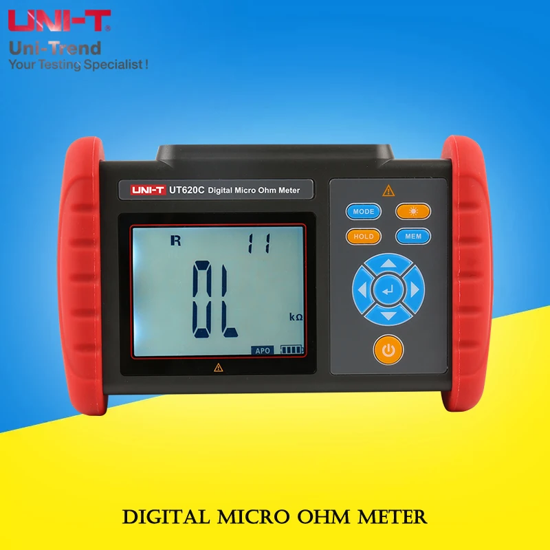 UNI-T UT620C High-precision portable Digital Micro Ohm Meter cable wire resistance/DC low resistance measuring instrument
UNI-T UT620C High-precision portable Digital Micro Ohm Meter cable wire resistance/DC low resistance measuring instrument