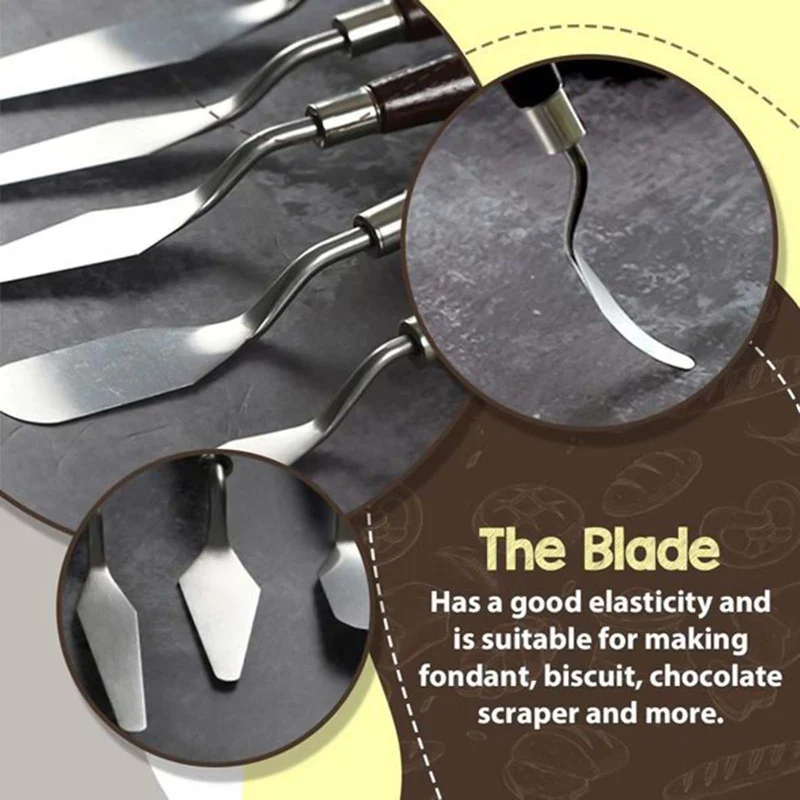 5 Pcs/set Stainless Steel Spatula Baking Pastry Tools Fondant Cream Mixing Scraper Oil Painting Shovel
5 Pcs/set Stainless Steel Spatula Baking Pastry Tools Fondant Cream Mixing Scraper Oil Painting Shovel