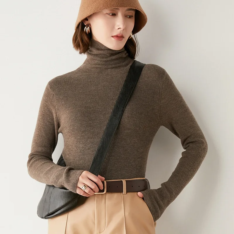 Korean Style Women Sweater Top Slim Fashion Turtleneck Knitted Wear Solid Basic Clothing Elegant All Match Ladies Pullover Fall
Korean Style Women Sweater Top Slim Fashion Turtleneck Knitted Wear Solid Basic Clothing Elegant All Match Ladies Pullover Fall