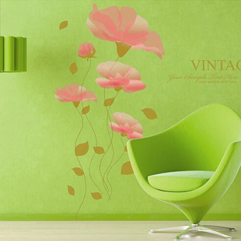 Romantic Pink Flower Wall Sticker Living room Bedroom Background decoration Mural Art Decals home decor stickers on the wall
Romantic Pink Flower Wall Sticker Living room Bedroom Background decoration Mural Art Decals home decor stickers on the wall