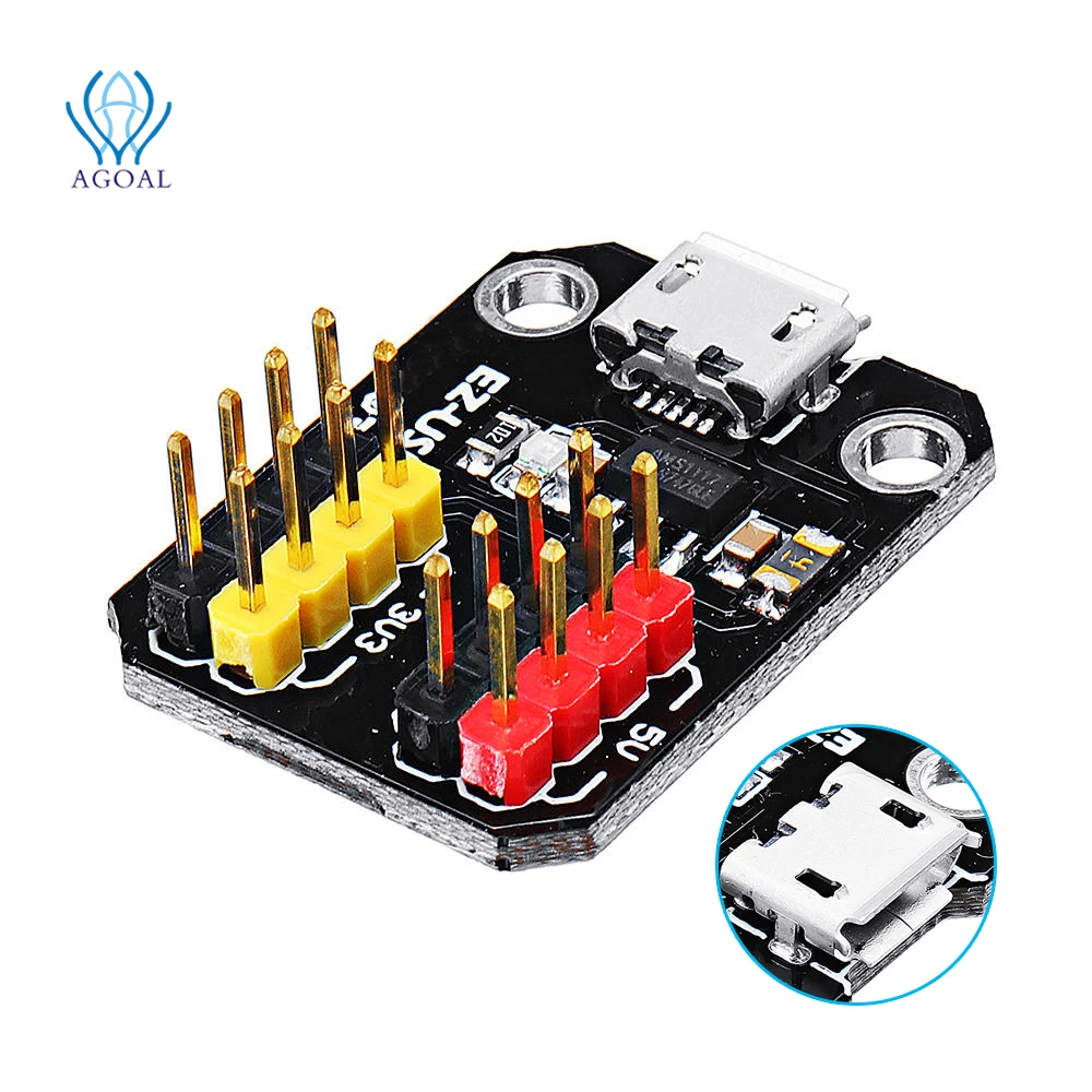 DC 5V до 3 5 V USB Питание модуль Micro Интерфейс 1117 чип защита от перегрузки по току|Печатные платы| |