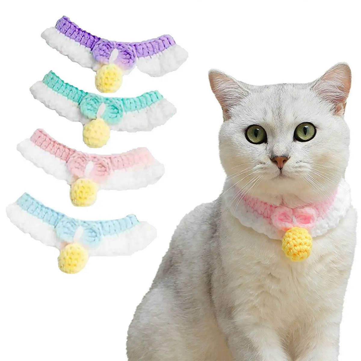 Pet Collars Cat Dog Necklace Easy Wear Button Lovely Pets Decor Pendant Manual Cotton Knitted Collars Puppy Kitty Pet Cat Choker
Pet Collars Cat Dog Necklace Easy Wear Button Lovely Pets Decor Pendant Manual Cotton Knitted Collars Puppy Kitty Pet Cat Choker