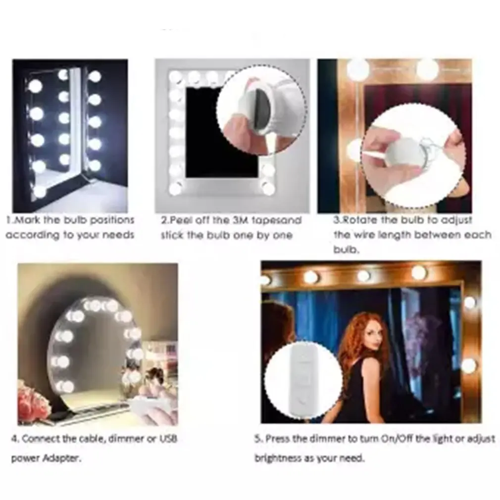 10 Dimmable Led Mirror Light Bathroom Waterproof Light Mirror Front Light Led for Makeup Dressing Table Toilet Mirror
10 Dimmable Led Mirror Light Bathroom Waterproof Light Mirror Front Light Led for Makeup Dressing Table Toilet Mirror