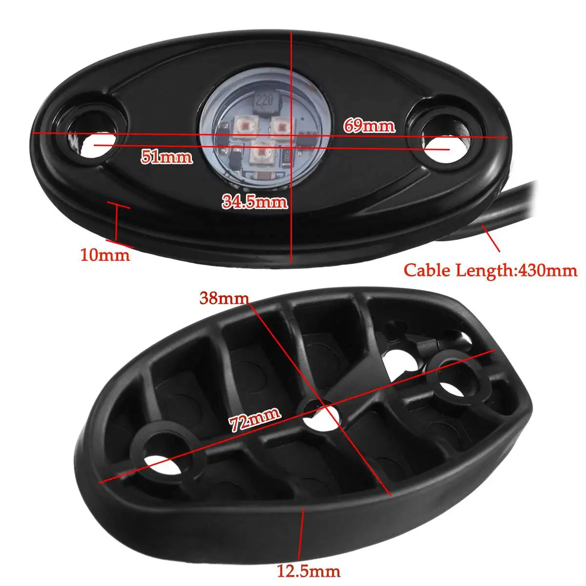 12Pcs 9W LED Deck Bottom Lights Atmosphere Decoration Lamps Offroad Car Truck Boat For Camper SUV 6000K Waterproof
12Pcs 9W LED Deck Bottom Lights Atmosphere Decoration Lamps Offroad Car Truck Boat For Camper SUV 6000K Waterproof