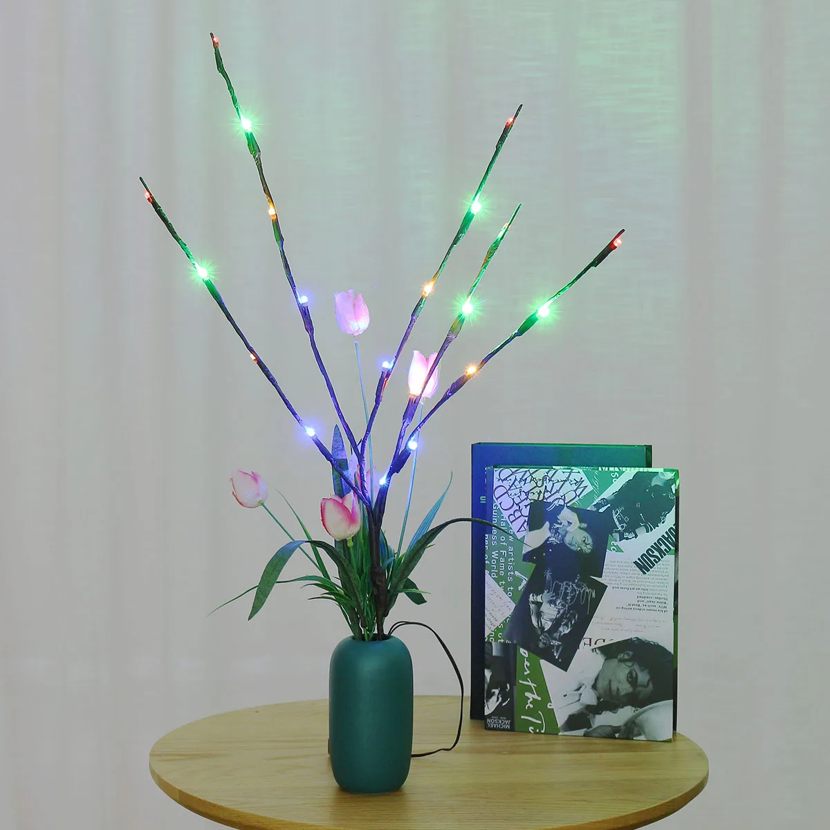20 Bulbs LED Willow Branch Lamp 6 colors Natural Tall Vase Filler Willow Twig Lighted Branch for Home Decoration Battery Powered
20 Bulbs LED Willow Branch Lamp 6 colors Natural Tall Vase Filler Willow Twig Lighted Branch for Home Decoration Battery Powered
