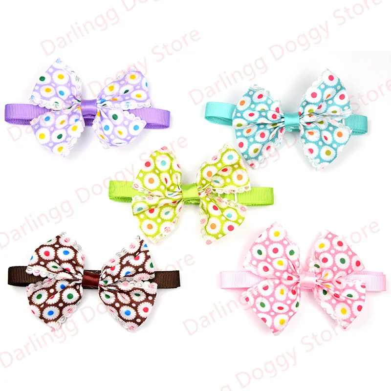 

120pcs Mixed Styles Pet Puppy Dog Cat Bow Ties/Bowties Adjustable Dog Grooming Bows Accessories Dog Ties Pet Products