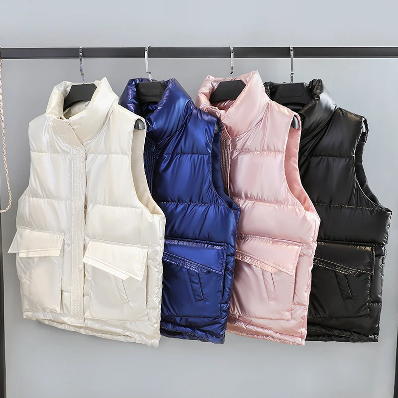 Glossy Jacket down cotton waistcoat women's short 2020 new slim Vest thick waistcoat jacket Black
Glossy Jacket down cotton waistcoat women's short 2020 new slim Vest thick waistcoat jacket Black